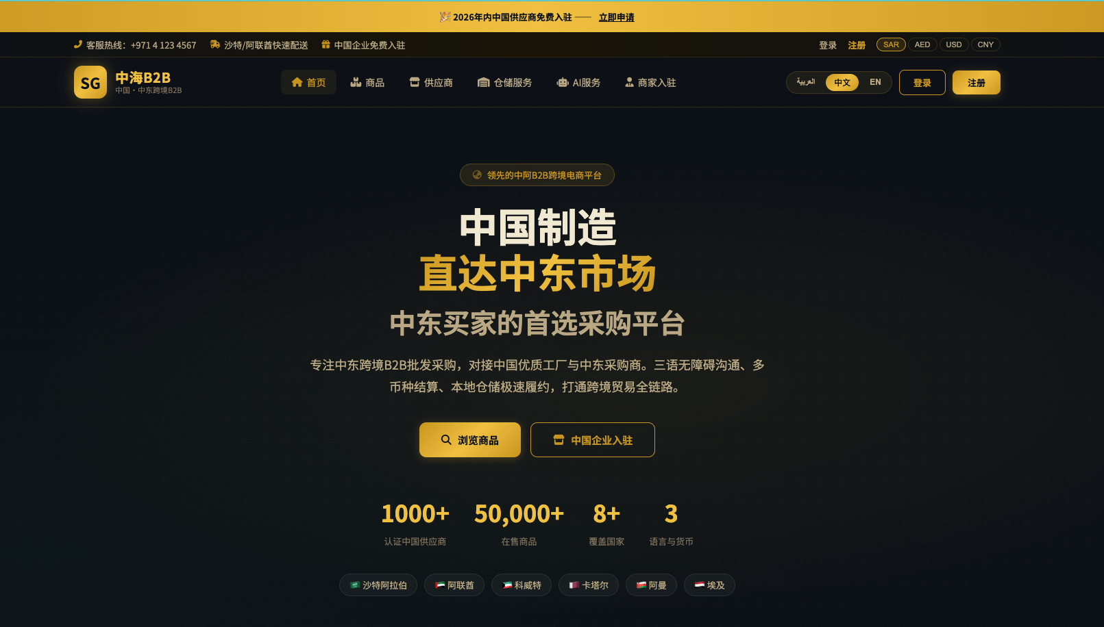 面向中东市场中企出海跨境B2B电商平台建设方案